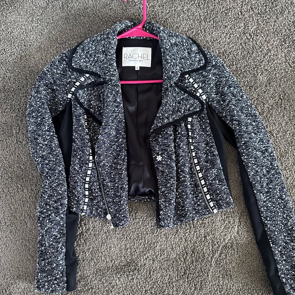 RACHEL Rachel Roy Black and Gray Blazer